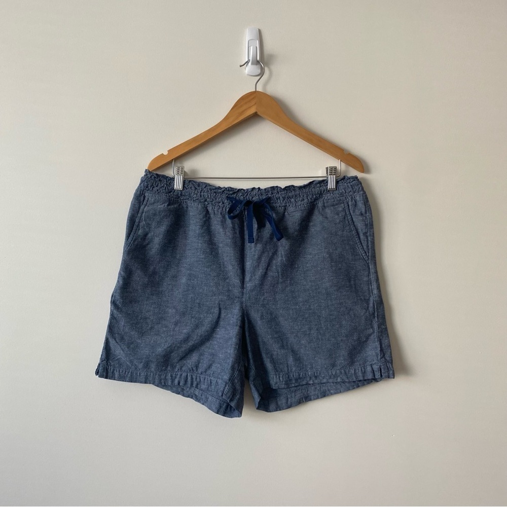 Jachs Girlfriend Linen Blend Elasticized Tie Waist Baggy Shorts Size Large